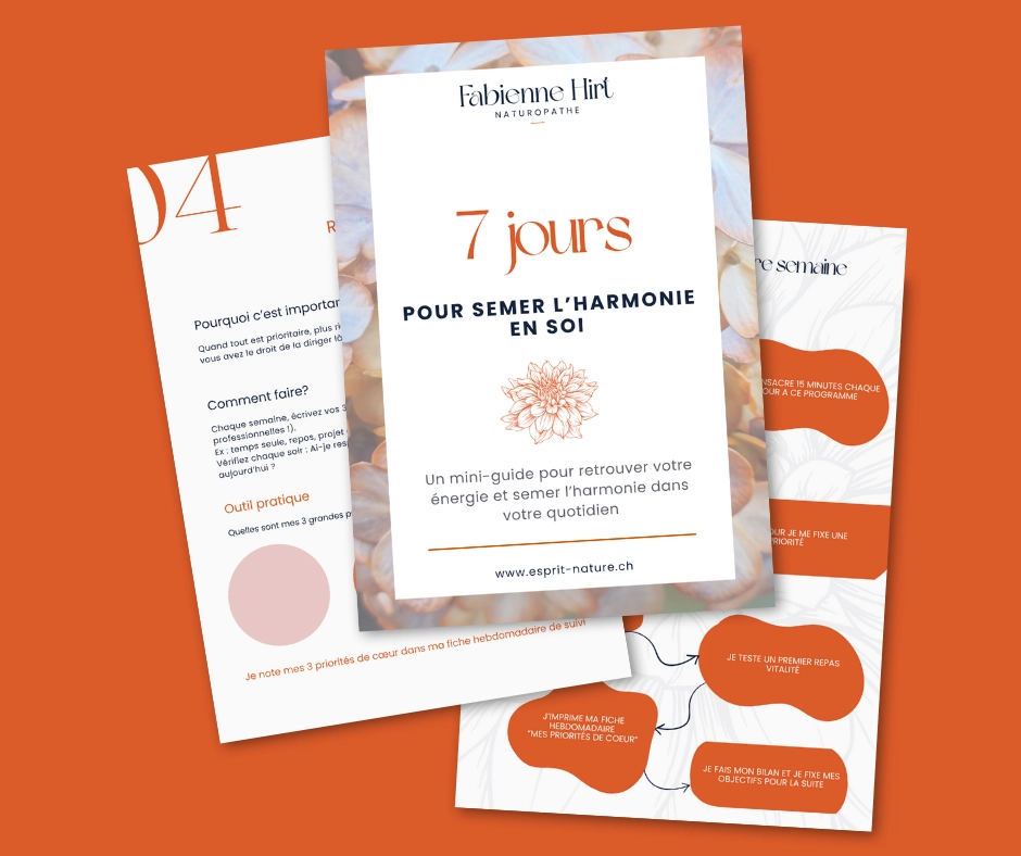 Aperçu du mini-guide « 7 jours pour semer l'harmonie en soi » — cliquez pour en savoir plus